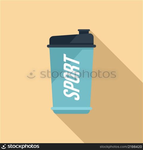 Product protein icon flat vector. Sport container. Gym food. Product protein icon flat vector. Sport container