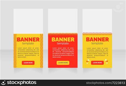 Product purchase vertical web banner design template. Vector flyer with text space. Advertising placard with customized copyspace. Promotional printable poster for advertising. Graphic layout. Product purchase vertical web banner design template