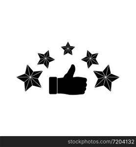 Product ratings five stars, quality rating, feedback, premium icon flat logo in black on isolated white background. EPS 10 vector.. Product ratings five stars, quality rating, feedback, premium icon flat logo in black on isolated white background. EPS 10 vector