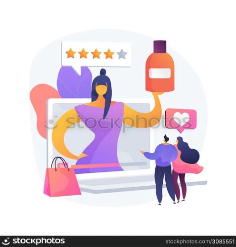 Product review abstract concept vector illustration. Social media review, online rating service, content marketing tools, customer feedback, new product rating, recommendation abstract metaphor.. Product review abstract concept vector illustration.
