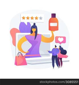 Product review abstract concept vector illustration. Social media review, online rating service, content marketing tools, customer feedback, new product rating, recommendation abstract metaphor.. Product review abstract concept vector illustration.