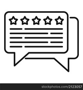 Product review chat icon outline vector. Online customer. Star feedback. Product review chat icon outline vector. Online customer
