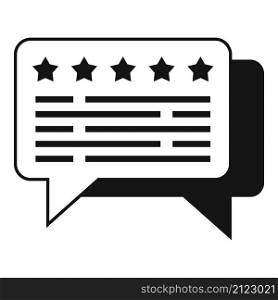 Product review chat icon simple vector. Online customer. Star feedback. Product review chat icon simple vector. Online customer