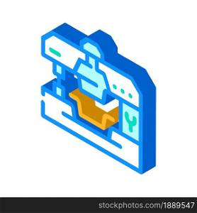 production goods isometric icon vector. production goods sign. isolated symbol illustration. production goods isometric icon vector illustration