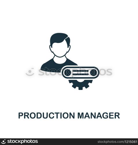 Production Manager icon. Creative element design from risk management icons collection. Pixel perfect Production Manager icon for web design, apps, software, print usage.. Production Manager icon. Creative element design from risk management icons collection. Pixel perfect Production Manager icon for web design, apps, software, print usage