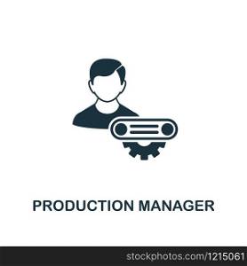Production Manager icon. Creative element design from risk management icons collection. Pixel perfect Production Manager icon for web design, apps, software, print usage.. Production Manager icon. Creative element design from risk management icons collection. Pixel perfect Production Manager icon for web design, apps, software, print usage
