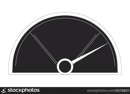 Productivity speed scale flat monochrome isolated vector object. Full potential. Measurement. Editable black and white line art drawing. Simple outline spot illustration for web graphic design. Productivity speed scale flat monochrome isolated vector object