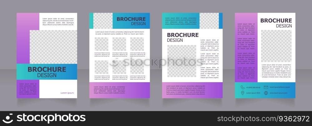 Products for beauty and fashion blank brochure design. Template set with copy space for text. Premade corporate reports collection. Editable 4 paper pages. Tahoma, Myriad Pro fonts used. Products for beauty and fashion blank brochure design