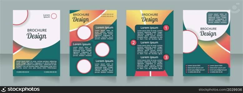 Products rich in vitamins blank brochure layout design. Vertical poster template set with empty copy space for text. Premade corporate reports collection. Editable flyer paper pages. Products rich in vitamins blank brochure layout design