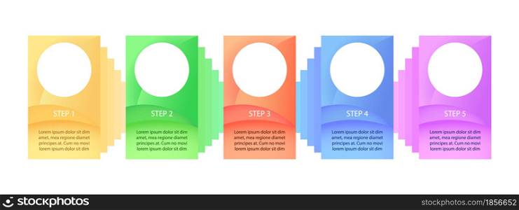 Professional achievement infographic chart design template. Job info. Abstract vector infochart with blank copy spaces. Instructional graphics with 5 step sequence. Visual data presentation. Professional achievement infographic chart design template