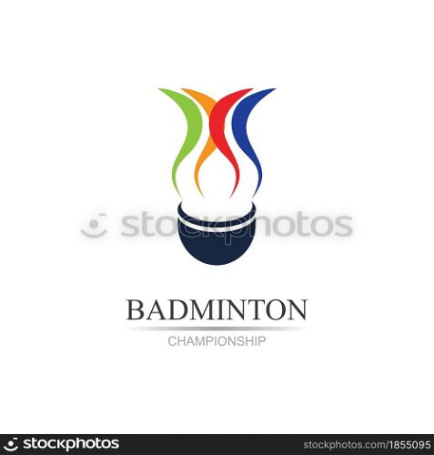 Professional Badminton Sports Team Championship Logo