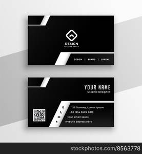 professional black and white business card design