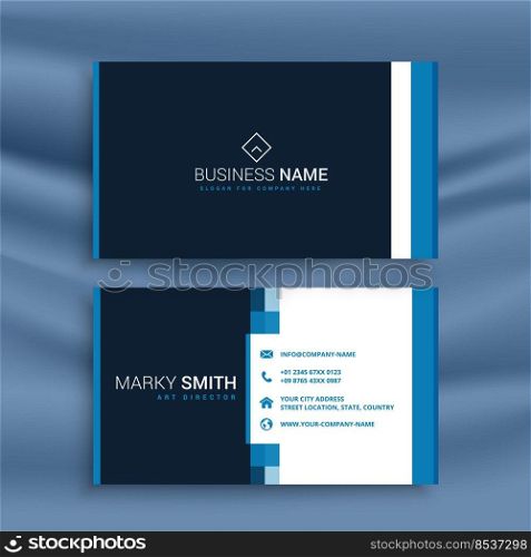 professional blue business card template