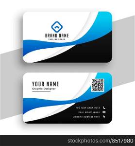professional blue business wave card design