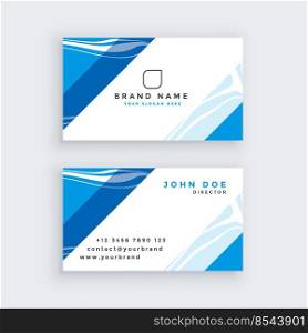 professional blue modern business card