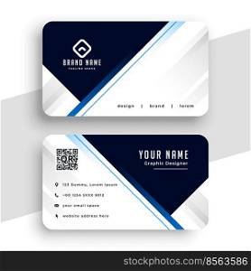 professional business card design geometric lines style