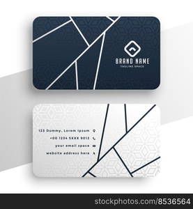 professional business card design with lines