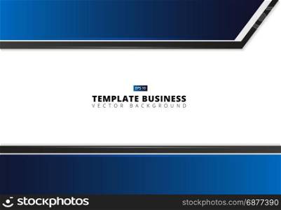 Professional business flyer template or corporate banner design in dark blue and black colors with space for your text, can be use for publishing, print and presentation, Vector illustration