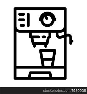 professional coffee machine line icon vector. professional coffee machine sign. isolated contour symbol black illustration. professional coffee machine line icon vector illustration