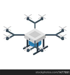 Professional drone icon. Isometric of professional drone vector icon for web design isolated on white background. Professional drone icon, isometric style