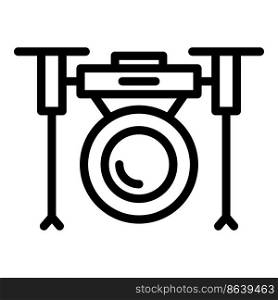 Professional drone icon outline vector. Aerial camera. Air city. Professional drone icon outline vector. Aerial camera