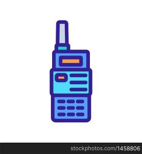 professional equipment walkie-talkie icon vector. professional equipment walkie-talkie sign. color symbol illustration. professional equipment walkie-talkie icon vector outline illustration
