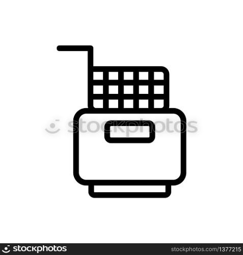 professional fryer icon vector. professional fryer sign. isolated contour symbol illustration. professional fryer icon vector outline illustration
