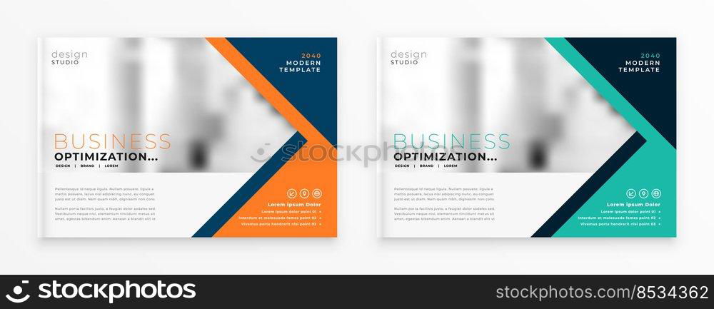 professional geometric business flyer brochure template design