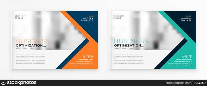 professional geometric business flyer brochure template design
