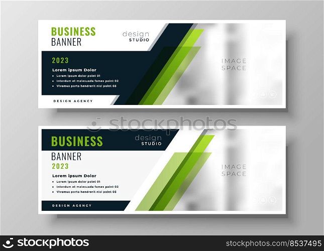 professional green business banner layout template
