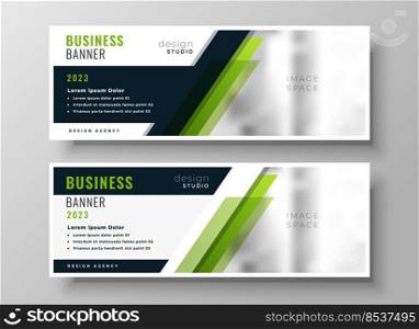 professional green business banner layout template