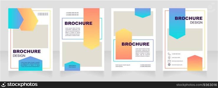 Professional health care blank brochure layout design. Vertical poster template set with copy space. Premade corporate reports collection. Editable flyer 4 pages. Myriad Pro, Arial fonts used. Professional health care blank brochure layout design