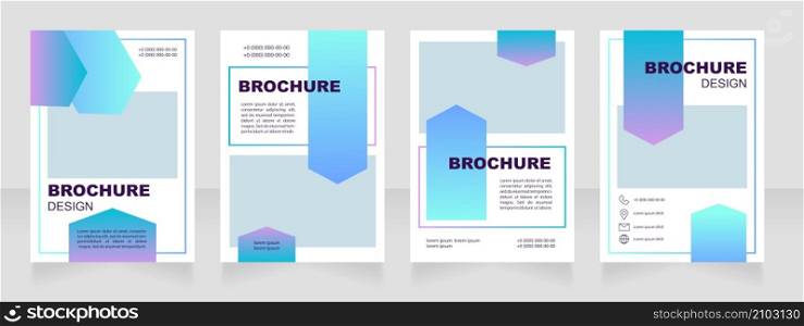 Professional health care blue blank brochure layout design. Vertical poster template set with copyspace. Premade corporate reports collection. Editable flyer 4 pages. Myriad Pro, Arial fonts used. Professional health care blue blank brochure layout design