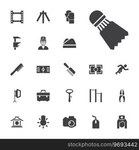 Professional icons Royalty Free Vector Image