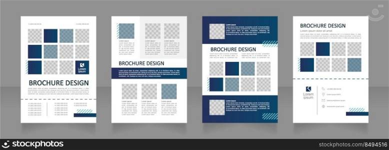 Professional medical service for patient blank brochure design. Template set with copy space for text. Premade corporate reports collection. Editable 4 paper pages. Montserrat font used. Professional medical service for patient blank brochure design