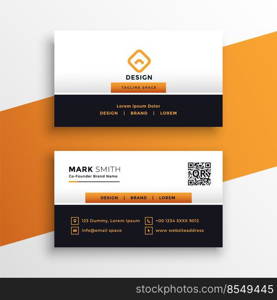 professional orange business card design