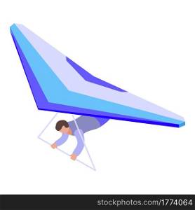 Professional paraglider icon. Isometric of Professional paraglider vector icon for web design isolated on white background. Professional paraglider icon, isometric style