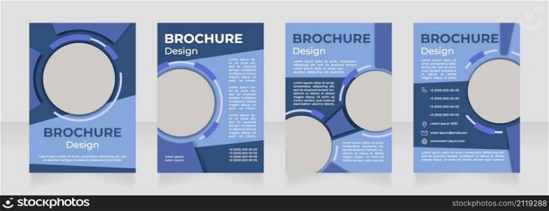 Professional remodeling service blank brochure design. Template set with copy space for text. Premade corporate reports collection. Editable 4 paper pages. Montserrat Bold, Medium, Regular fonts used. Professional remodeling service blank brochure design