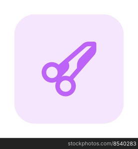 Professional scissor for barber at salon isolated on a white background