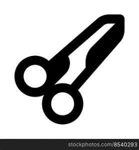 Professional scissor for barber at salon isolated on a white background