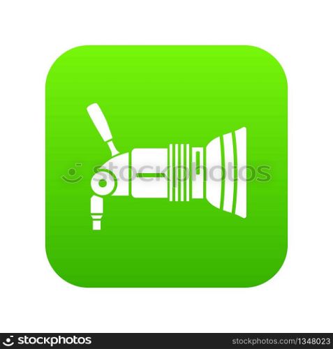Professional studio light icon green vector isolated on white background. Professional studio light icon green vector