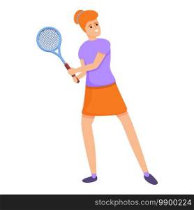Professional tennis player icon. Cartoon of professional tennis player vector icon for web design isolated on white background. Professional tennis player icon, cartoon style