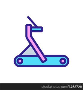 professional treadmills with twisting tape icon vector. professional treadmills with twisting tape sign. color symbol illustration. professional treadmills with twisting tape icon vector outline illustration
