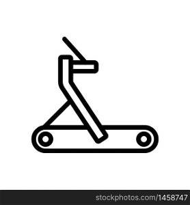 professional treadmills with twisting tape icon vector. professional treadmills with twisting tape sign. isolated contour symbol illustration. professional treadmills with twisting tape icon vector outline illustration