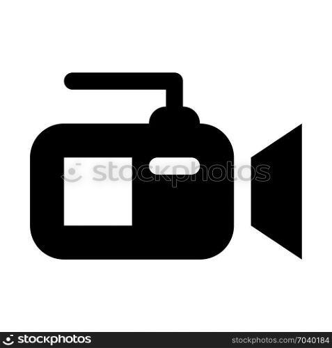 professional video camera, icon on isolated background