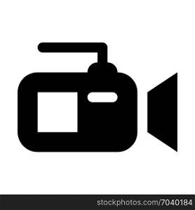 professional video camera, icon on isolated background