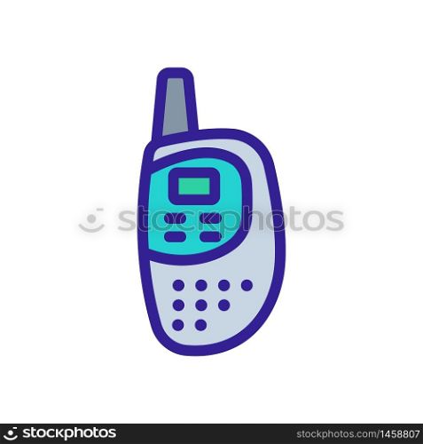 professional walkie talkie for communication icon vector. professional walkie talkie for communication sign. color symbol illustration. professional walkie talkie for communication icon vector outline illustration