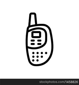 professional walkie talkie for communication icon vector. professional walkie talkie for communication sign. isolated contour symbol illustration. professional walkie talkie for communication icon vector outline illustration