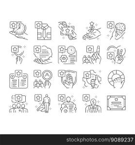professional worker person job icons set vector. business employee, engineer construction, skill, manager, office human professional worker person job black contour illustrations. professional worker person job icons set vector