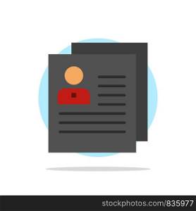 Profile, About, Contact, Delete, File, Personal Abstract Circle Background Flat color Icon